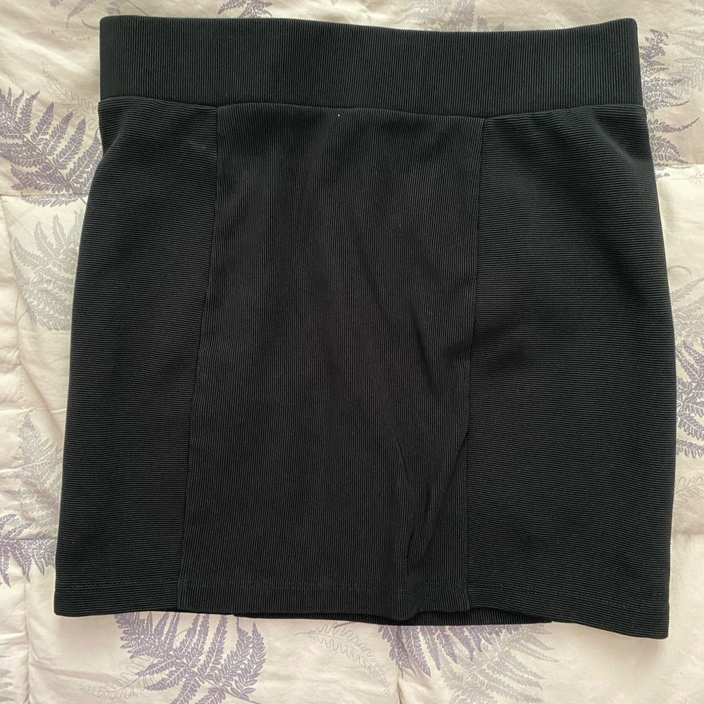 Black mini skirt